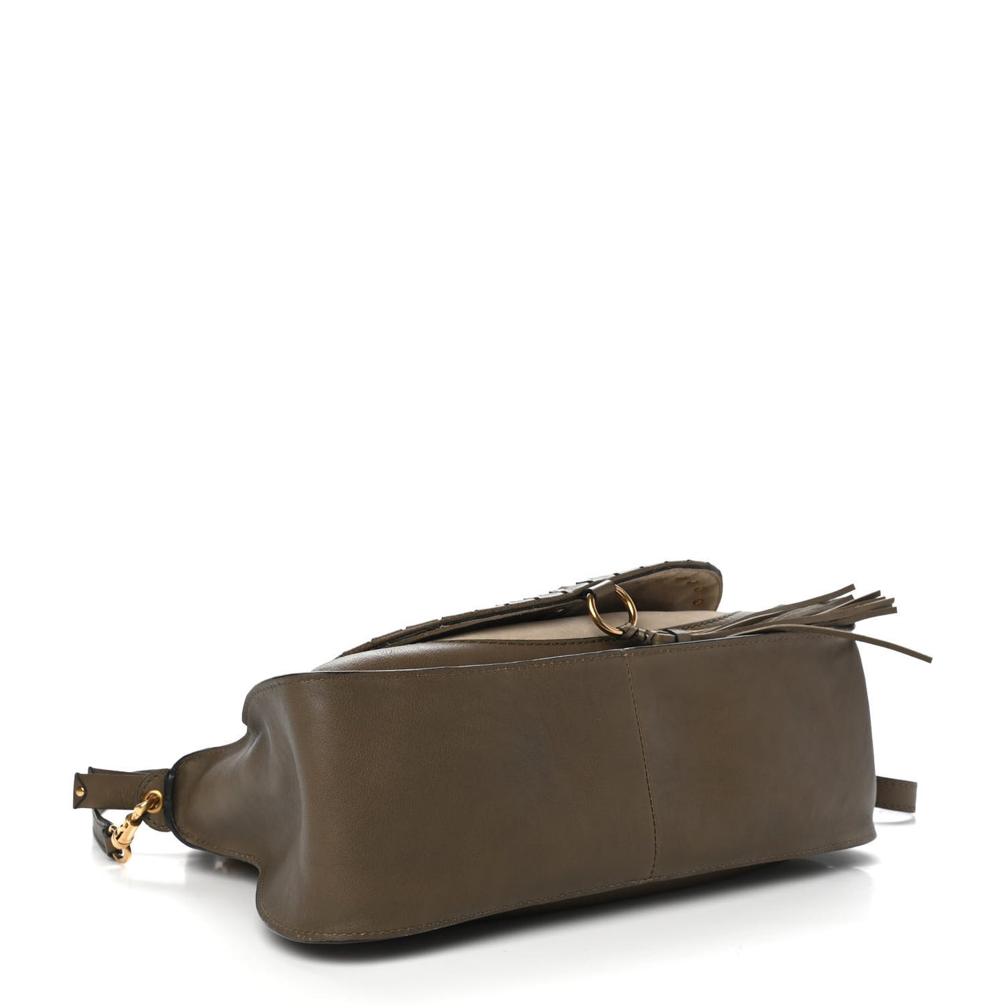 Calfskin Studded Medium Marcie Satchel Merino Grey