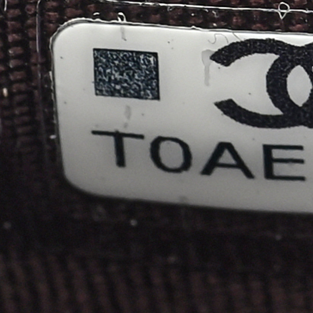 Chanel Caviar Quilted Crystal Vertical Card Holder Burgundy 7 of 7