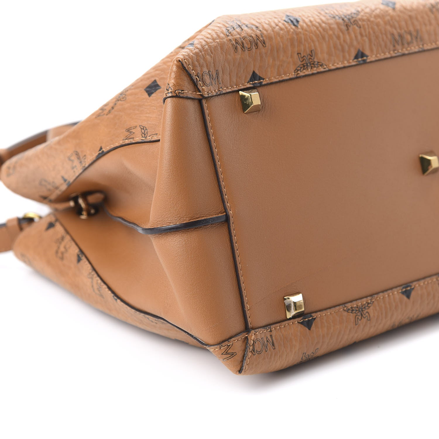 MCM Visetos Large Essential Tote Cognac 6 of 9