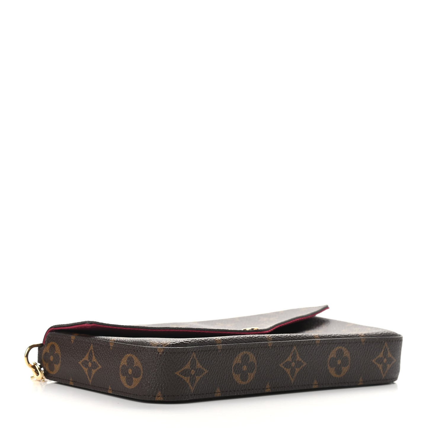 Monogram Pochette Felicie Chain Wallet Fuchsia