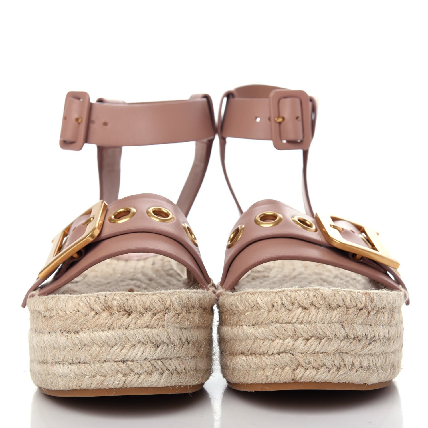 Christian Dior Calfskin D-Dior Espadrille Platform Sandals 37 Rose De Vents 2 of 10