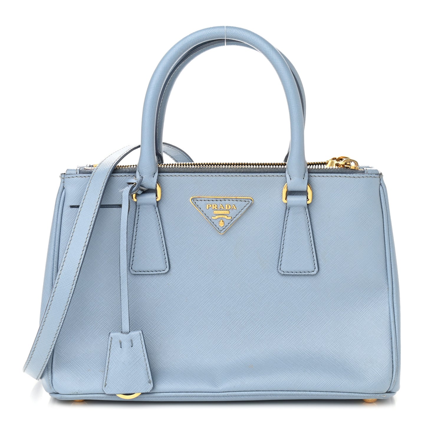 Saffiano Galleria Mini Double Zip Tote Aviazione