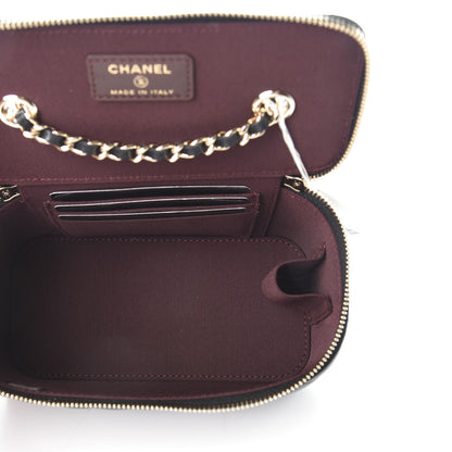 Chanel Lambskin Quilted Small Vanity Case With Chain Black 5 of 9
