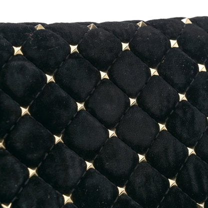 Valentino Garavani Velvet Rockstud Spike Wallet on Chain Black 11 of 11