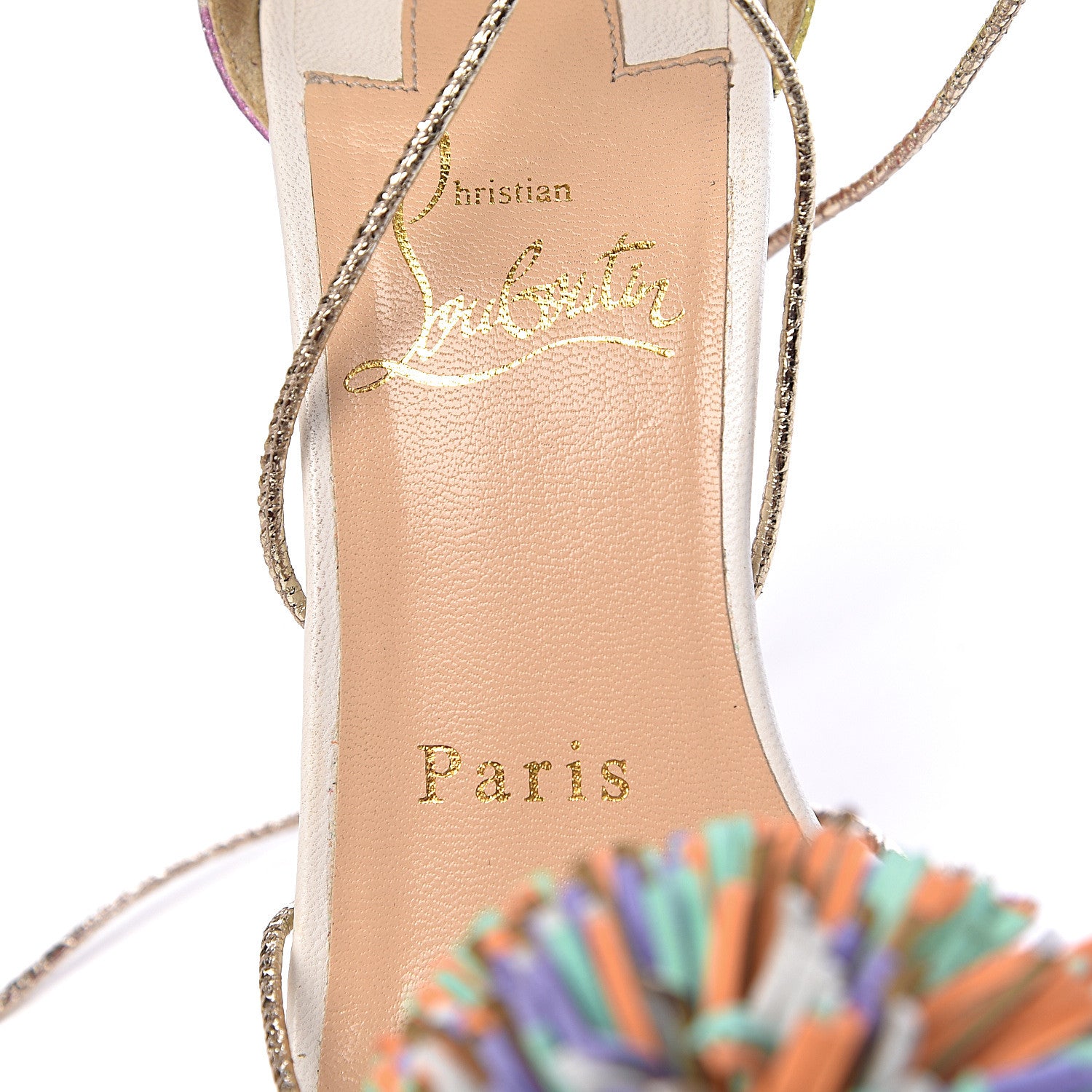 Christian Louboutin Nappa Suede Starouchi 100 Sandal 35 Multicolor 7 of 14