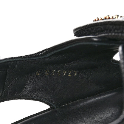 Chanel Grained Calfskin Velcro Dad Sandals 39 Black 6 of 12