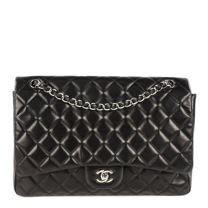 Chanel Lambskin Quilted Maxi Single Flap Black 1 of 8