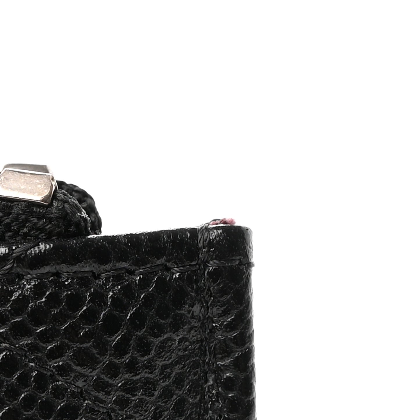 Caviar Quilted Classic iPhone Pouch Black