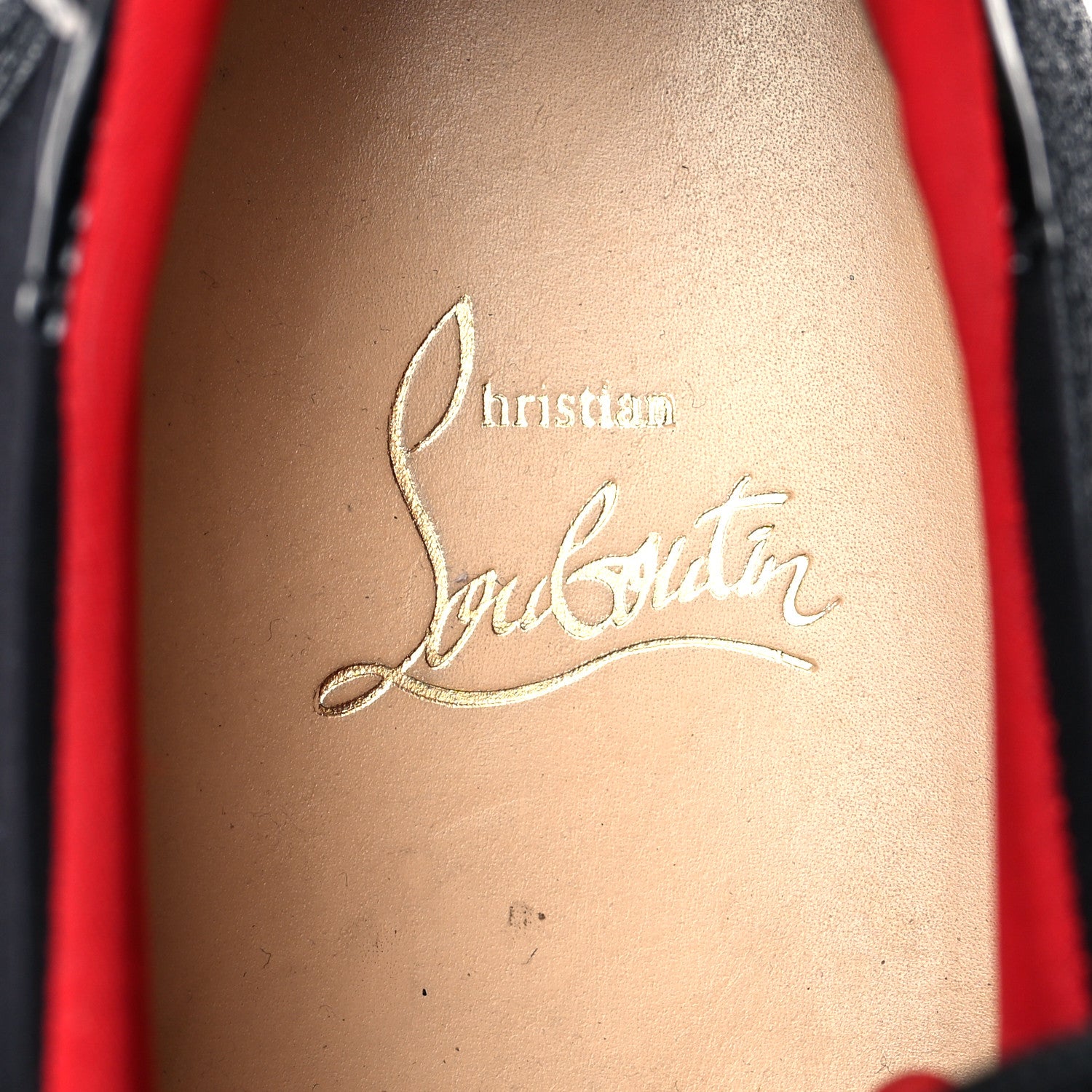 Christian Louboutin Glitter Donna Red Runner Flat Sneaker 39 Black 9 of 9