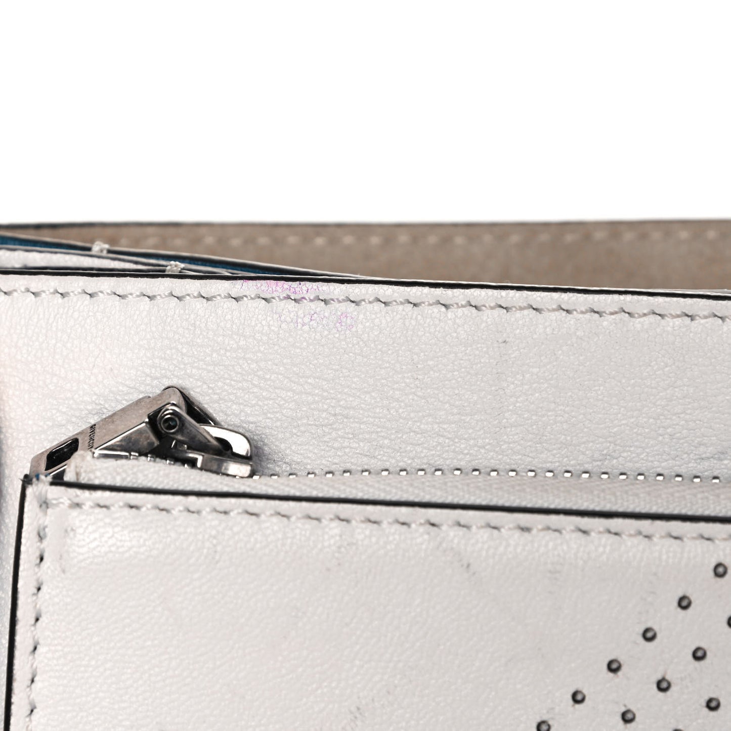 Lambskin Perforated Small GV3 Shoulder Bag White