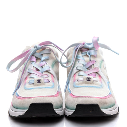 Chanel Wool Suede Calfskin CC Sneakers 37 Multicolor 2 of 9