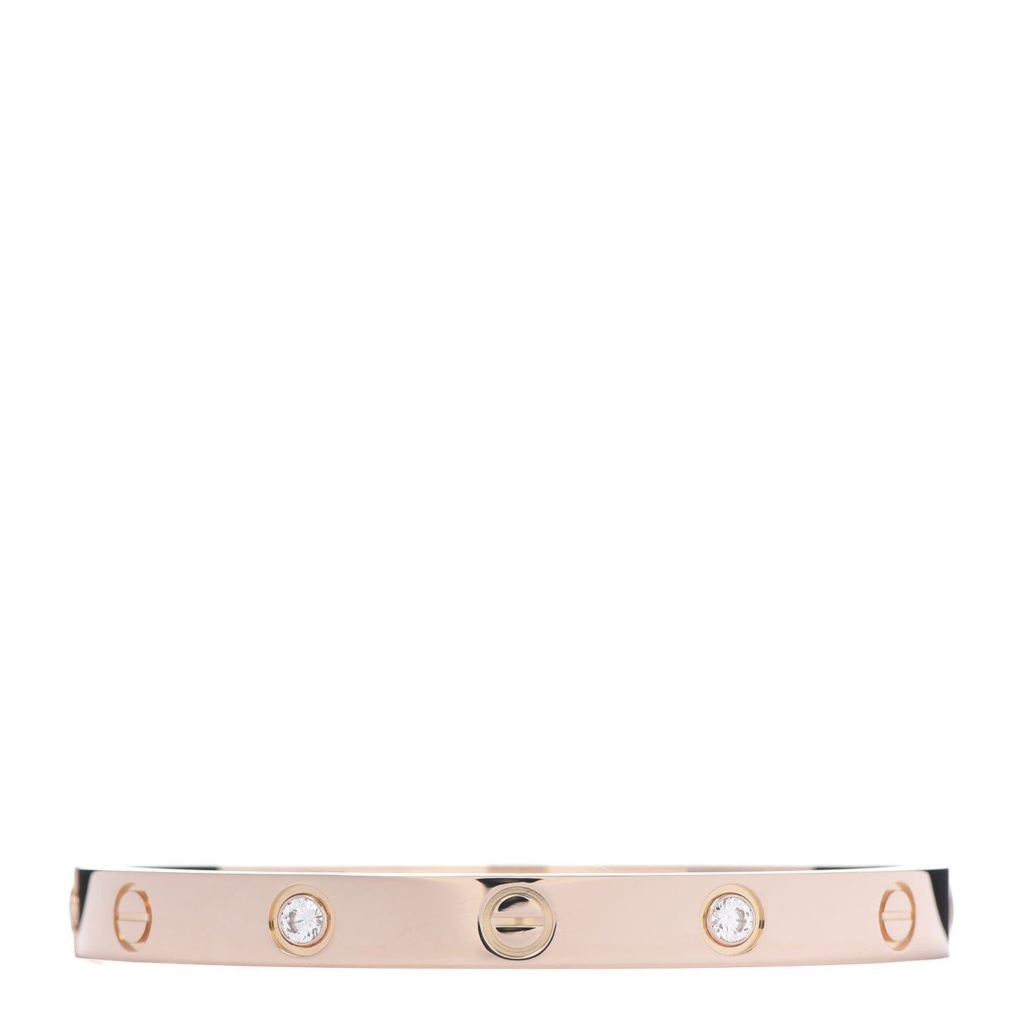 18K Pink Gold 4 Diamond LOVE Bracelet 16