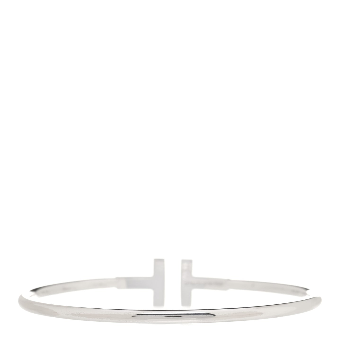 18K White Gold Diamond T Wire Bracelet