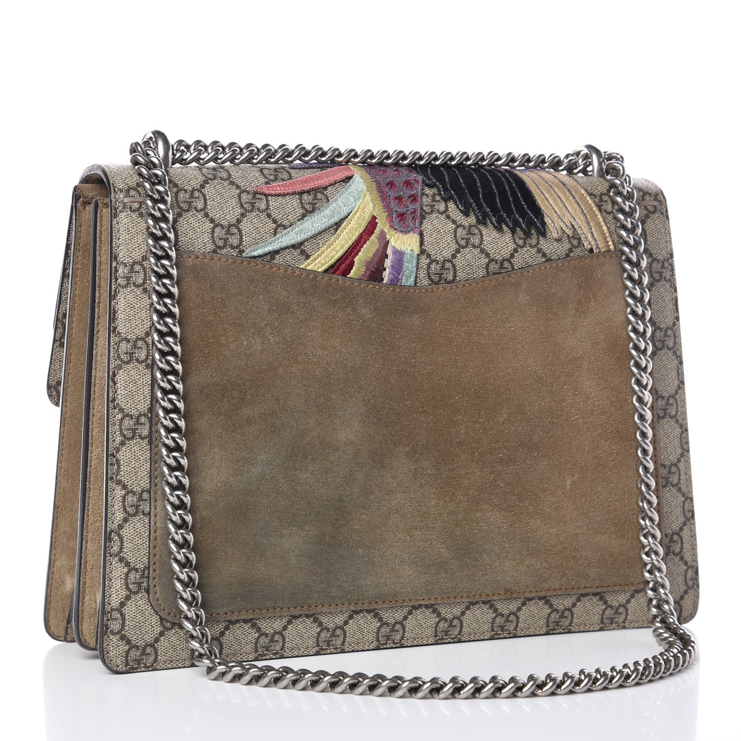 Gucci GG Supreme Monogram Embroidered Medium Dionysus Shoulder Bag Taupe 3 of 21