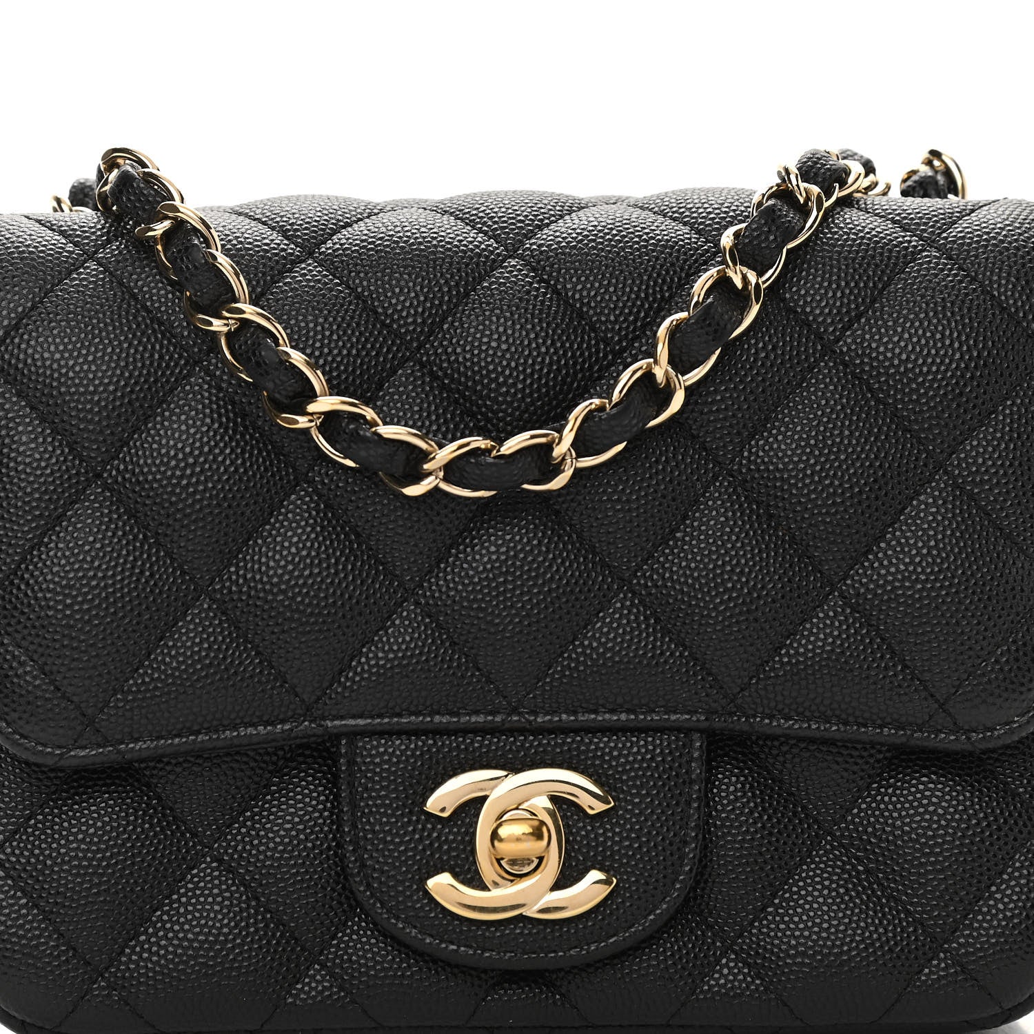 Chanel Caviar Quilted Mini Square Flap Black 8 of 11