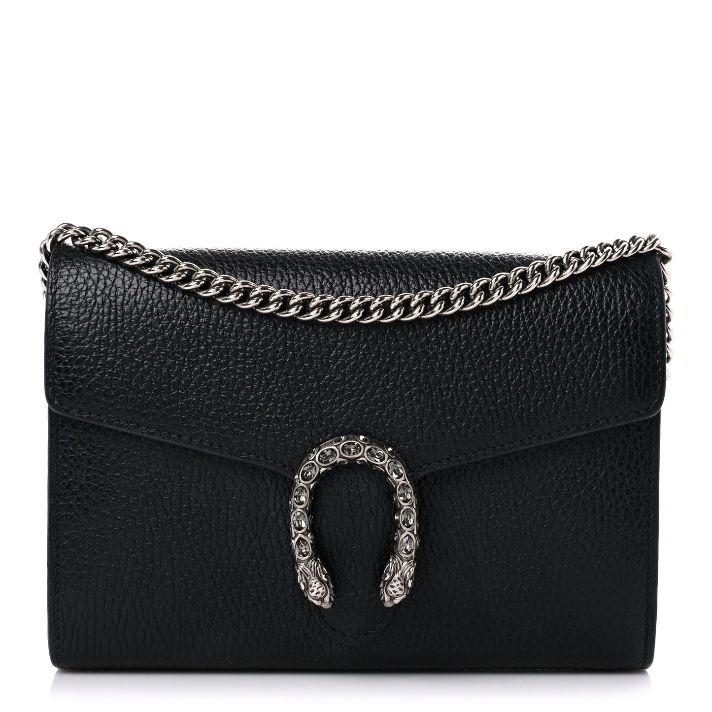 Calfskin Mini Dionysus Chain Wallet Black