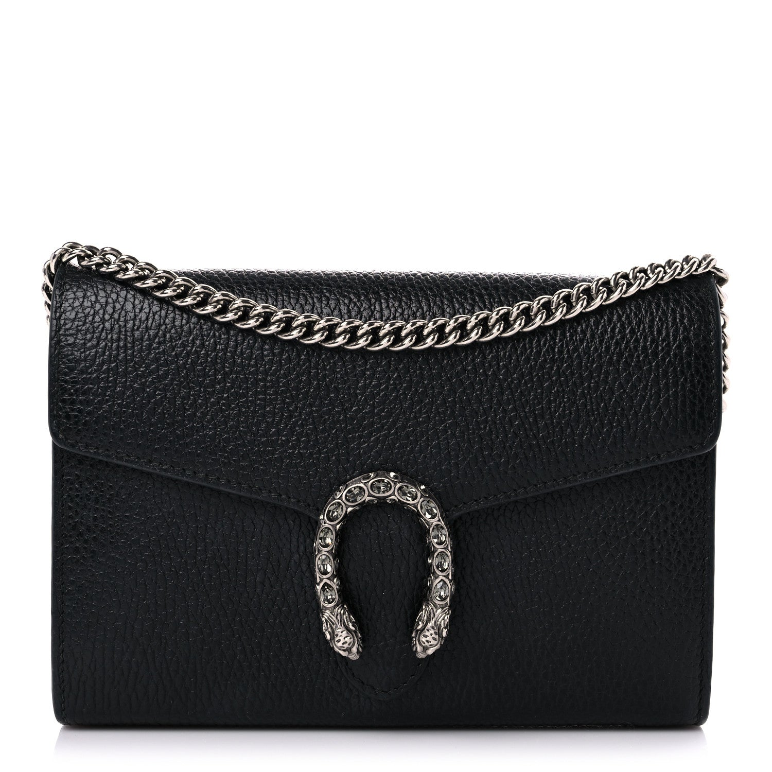 Gucci Calfskin Mini Dionysus Chain Wallet Black 1 of 13