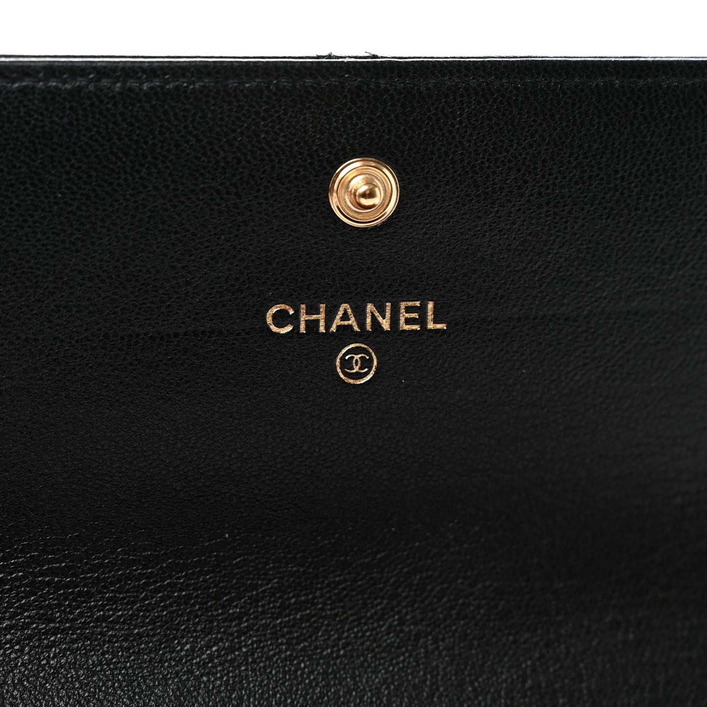 Lambskin Quilted Chanel 19 Flap Wallet Black