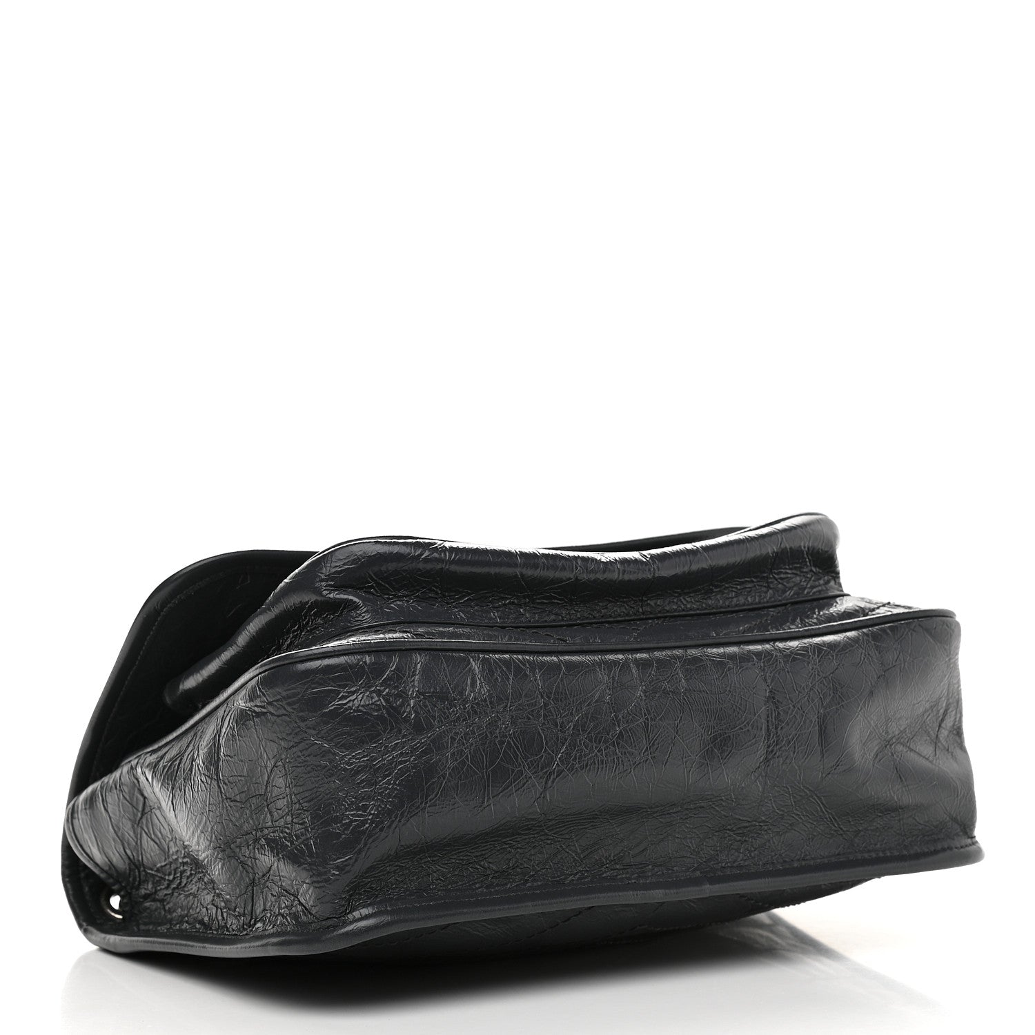 Saint Laurent Crinkled Calfskin Matelasse Monogram Medium Niki Chain Satchel Dark Smog 3 of 8