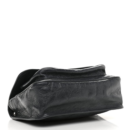 Saint Laurent Crinkled Calfskin Matelasse Monogram Medium Niki Chain Satchel Dark Smog 3 of 8