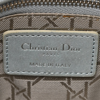 Christian Dior Metallic Lambskin Cannage Mini Lady Dior Light Blue 5 of 16