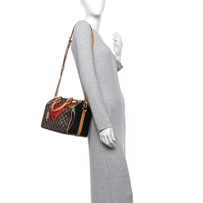 Louis Vuitton Transformed Damier Ebene Time Trunk Speedy Bandouliere 25 Black 2 of 11