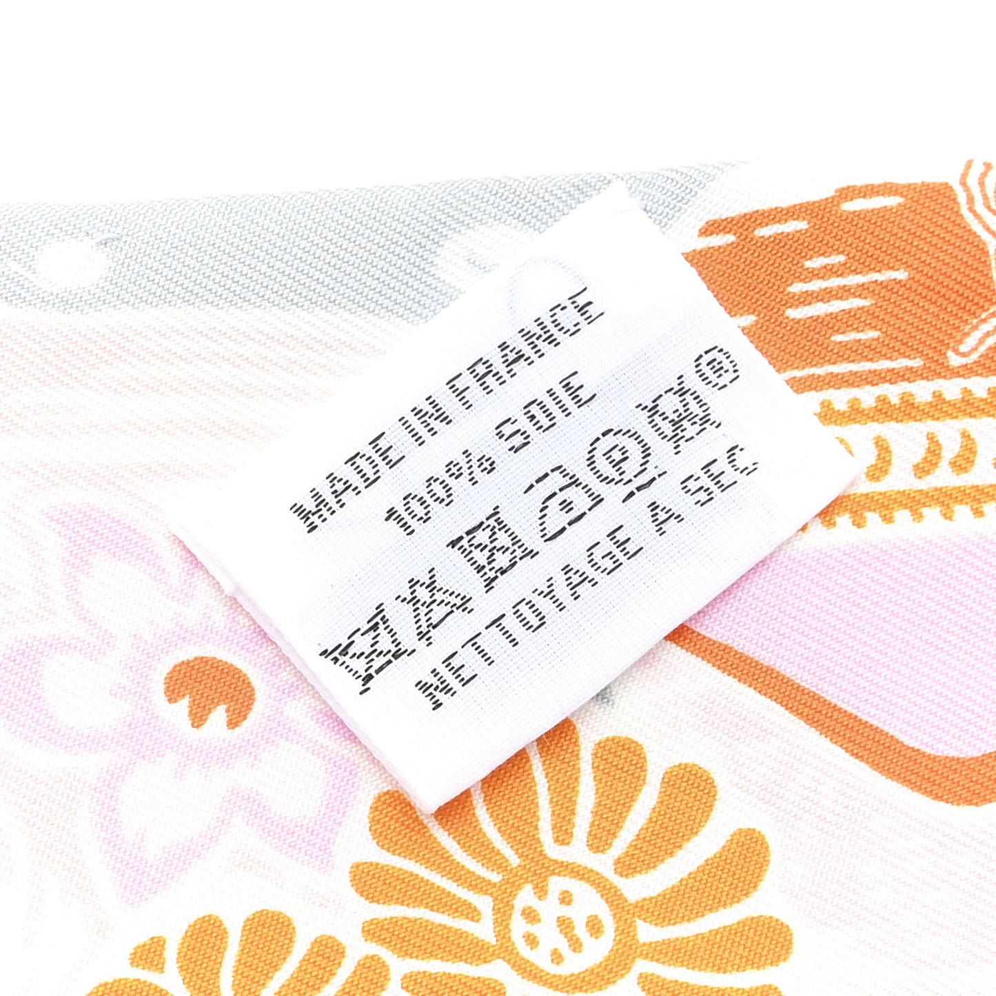 Silk Bingata Twilly Orange Rose Gris