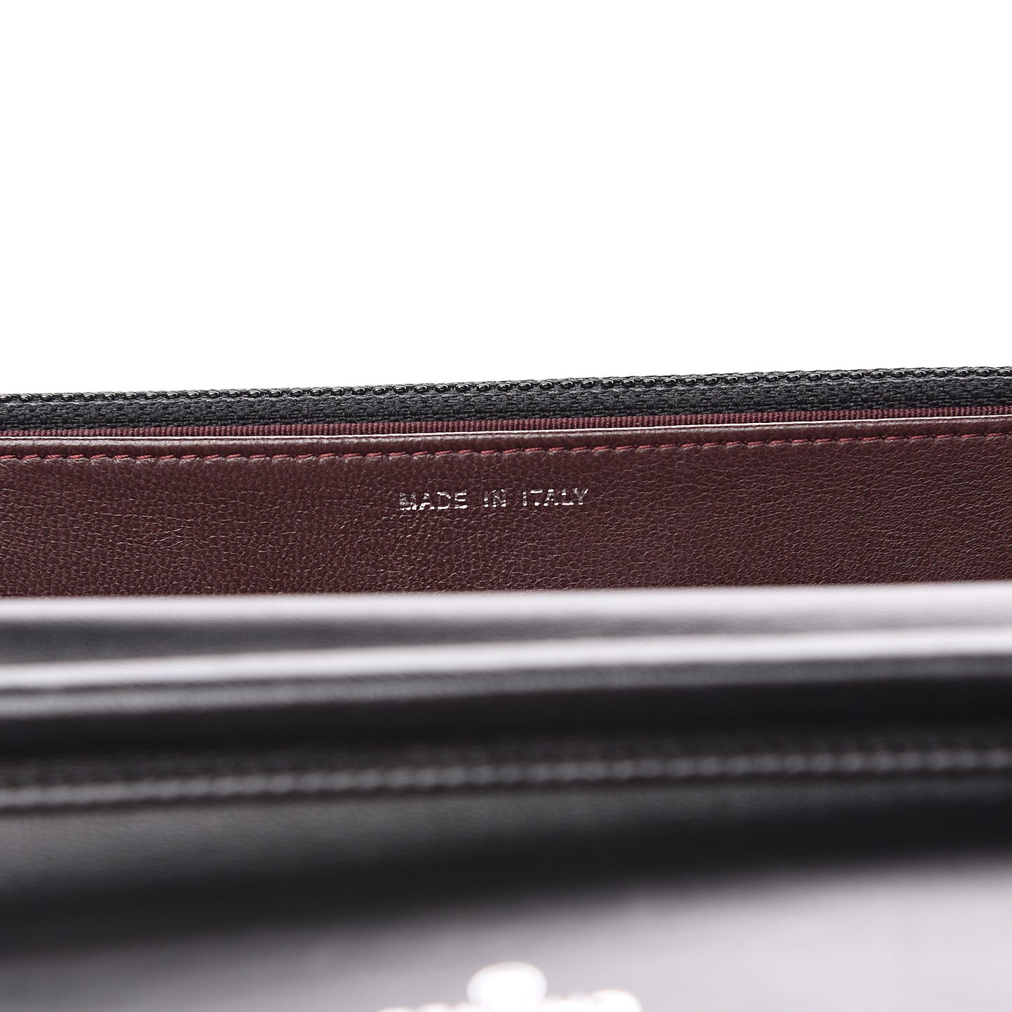 Lambskin Quilted Wallet On Chain WOC Black