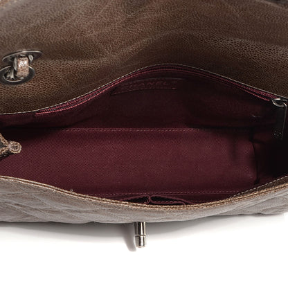 Chanel Crumpled Grained Calfskin Medium CC Crave Flap Brown 5 of 9