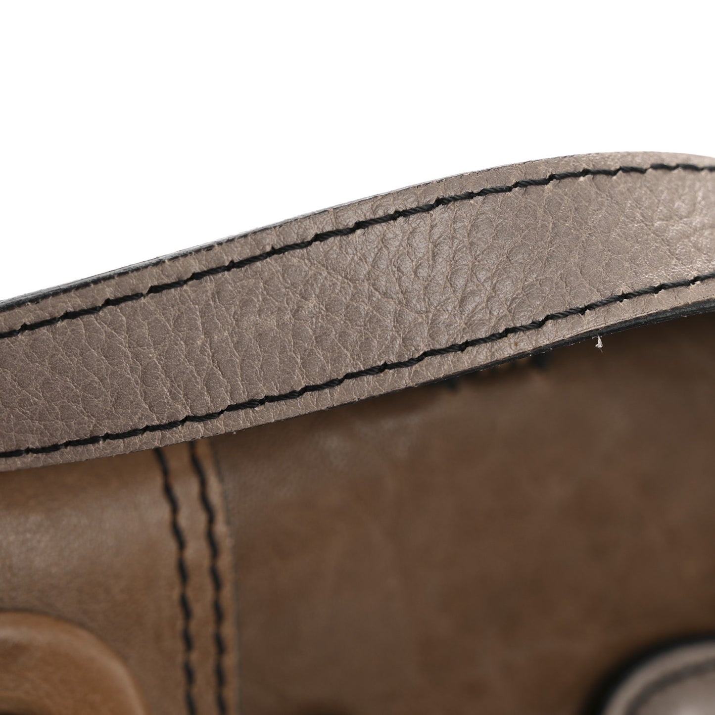 Calfskin B Bag Brown Grey