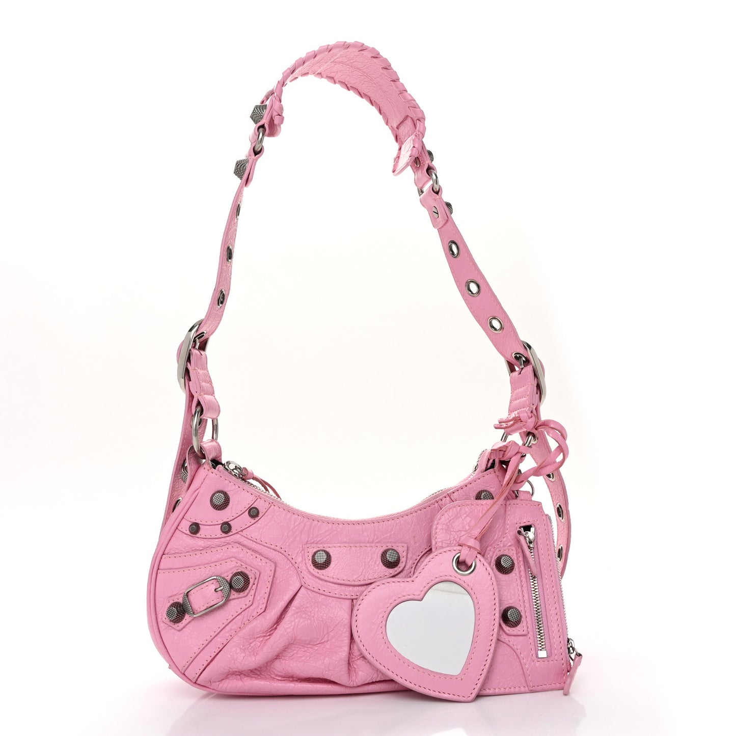 Agneau Arena Le Cagole Shoulder Bag XS Candy Pink