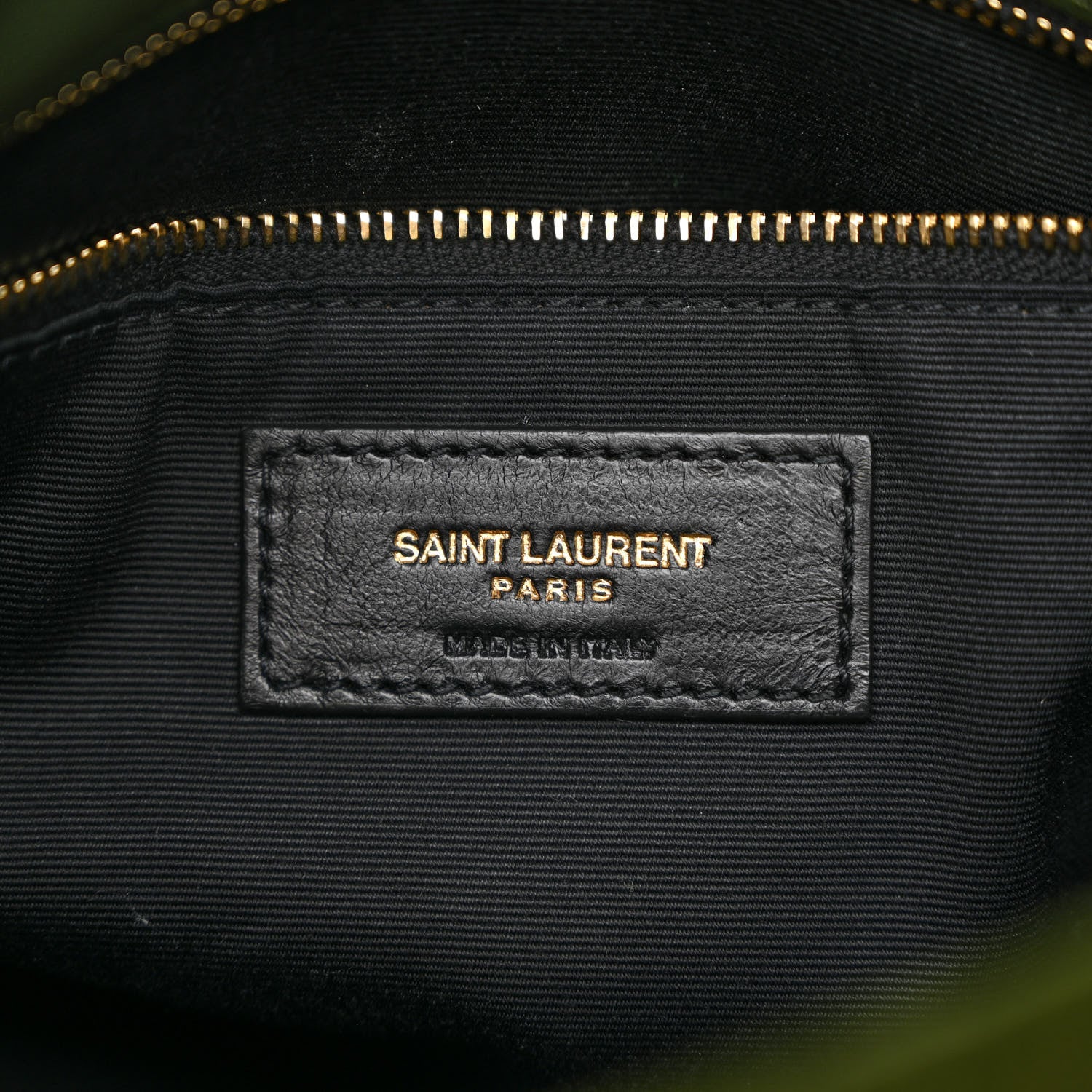 Saint Laurent Velvet Quilted Small Loulou Puffer Monogram Chain Satchel Kaki Musk 6 of 10