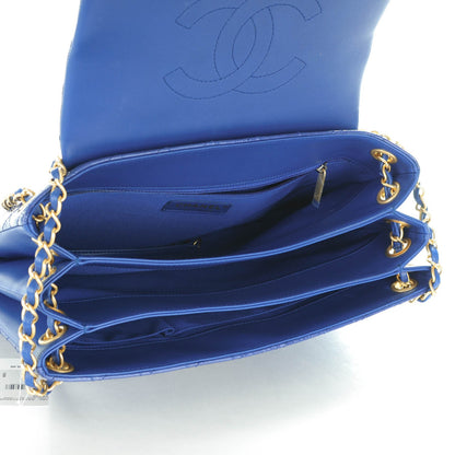 Chanel Patent Quilted 3 Pocket Accordion Flap Navy 5 of 8