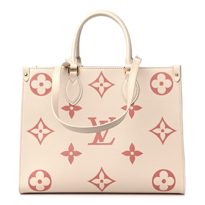 Louis Vuitton Empreinte Monogram Giant Onthego MM Creme Rose Trianon 1 of 9