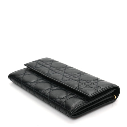 Christian Dior Calfskin Cannage Lady Dior Rendezvous Wallet Black 7 of 7