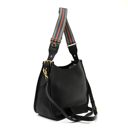 Prada Vitello Phenix Zippered Messenger Hobo Black 3 of 10
