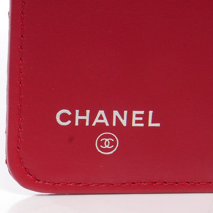 Chanel Caviar Quilted Zipped Pocket Wallet Red 8 of 10
