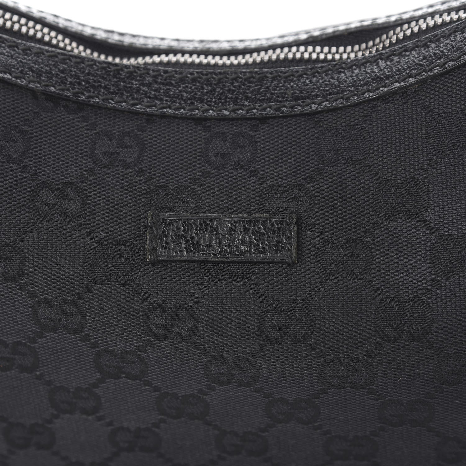 Gucci Monogram Medium Half Moon Hobo Black 10 of 10