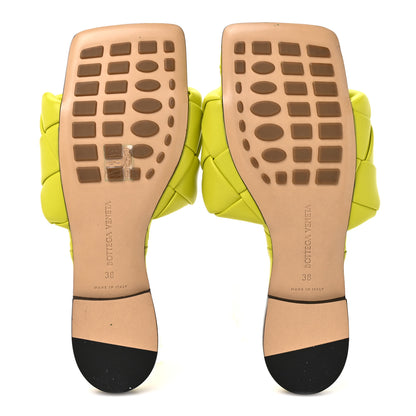Bottega Veneta Nappa Maxi Intrecciato Lido Flat Sandals 38 Kiwi 6 of 8