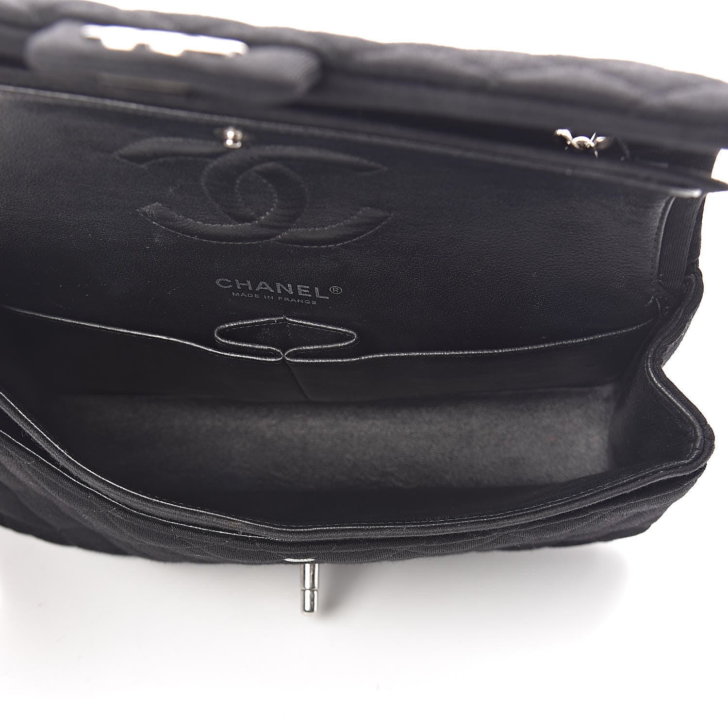 Chanel Jersey Quilted Medium Double Flap Black 5 of 11