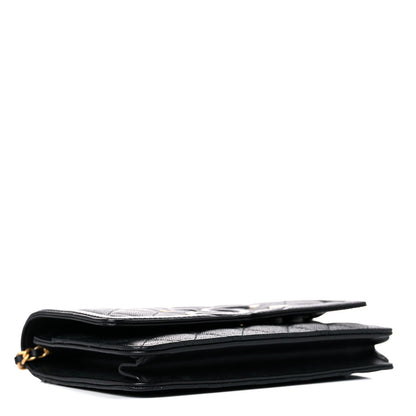 Chanel Caviar Quilted CC Filigree Wallet On Chain WOC Black 4 of 10