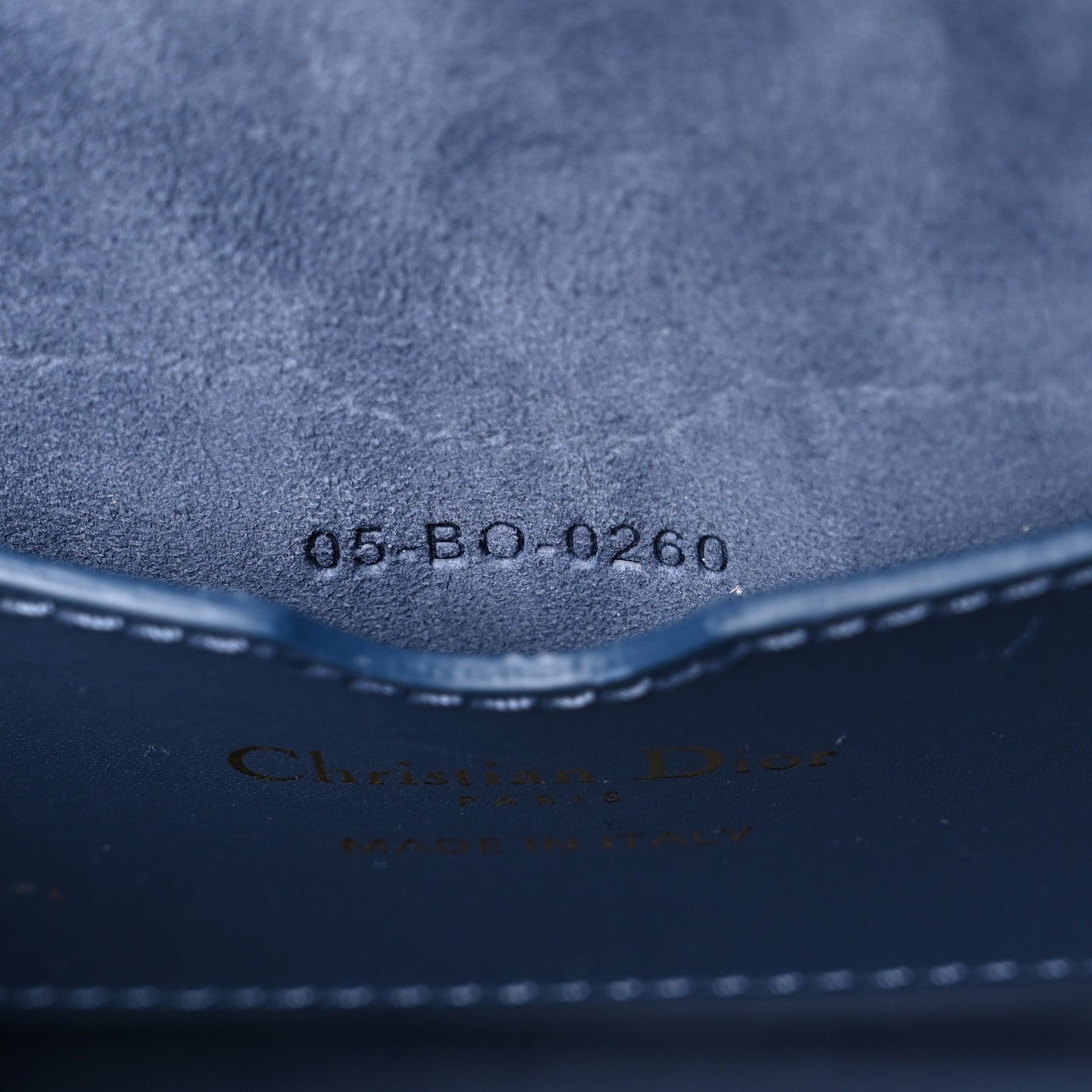 Box Calfskin Medium Bobby Flap Denim Blue