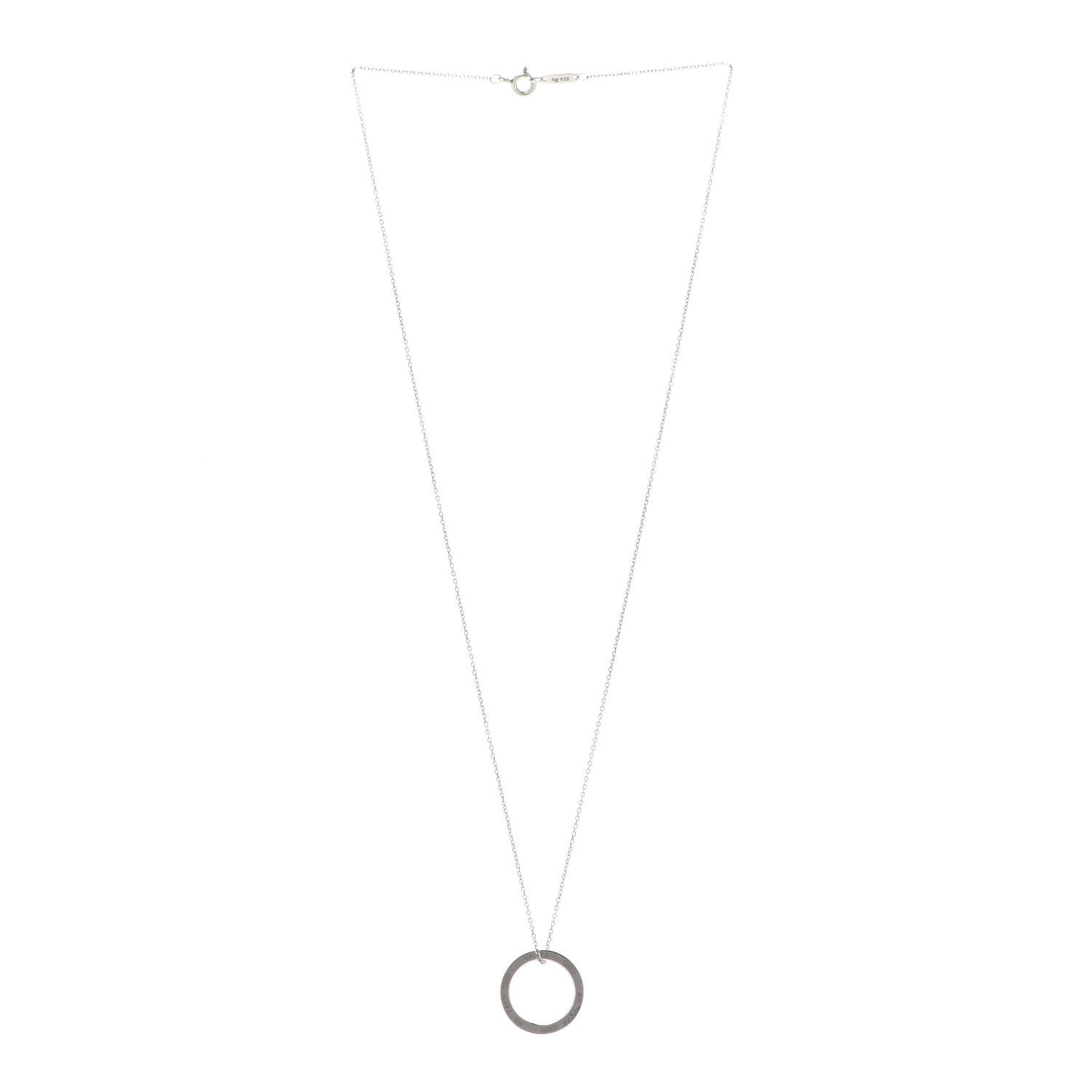 Sterling Silver 1837 Circle Pendant Necklace