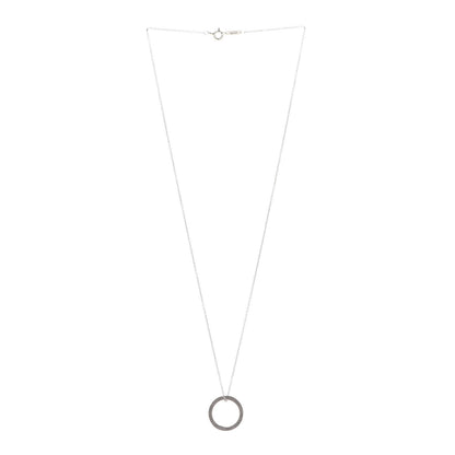 Tiffany Sterling Silver 1837 Circle Pendant Necklace 3 of 7