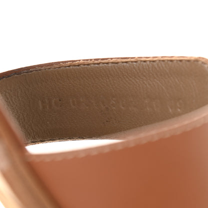 Hermes Box Calfskin Oran Sandals 39 Gold 8 of 15