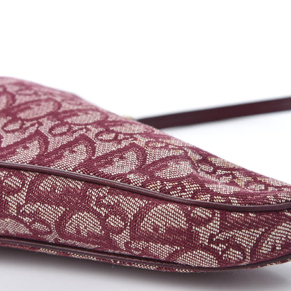 Christian Dior Monogram Mini Saddle Pochette Burgundy 6 of 10