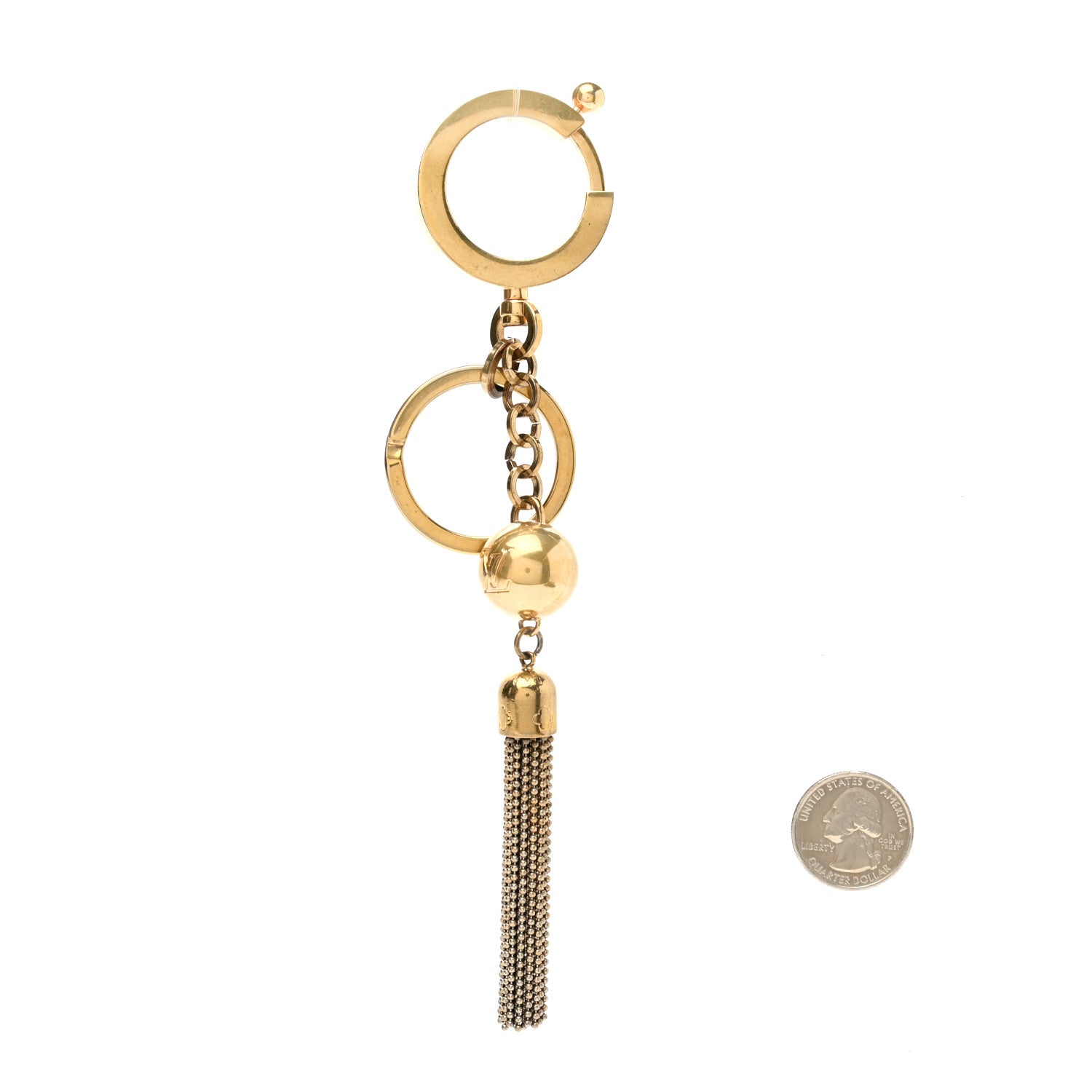 Louis Vuitton Goldtone Swing Key Holder and Bag Charm 2 of 3