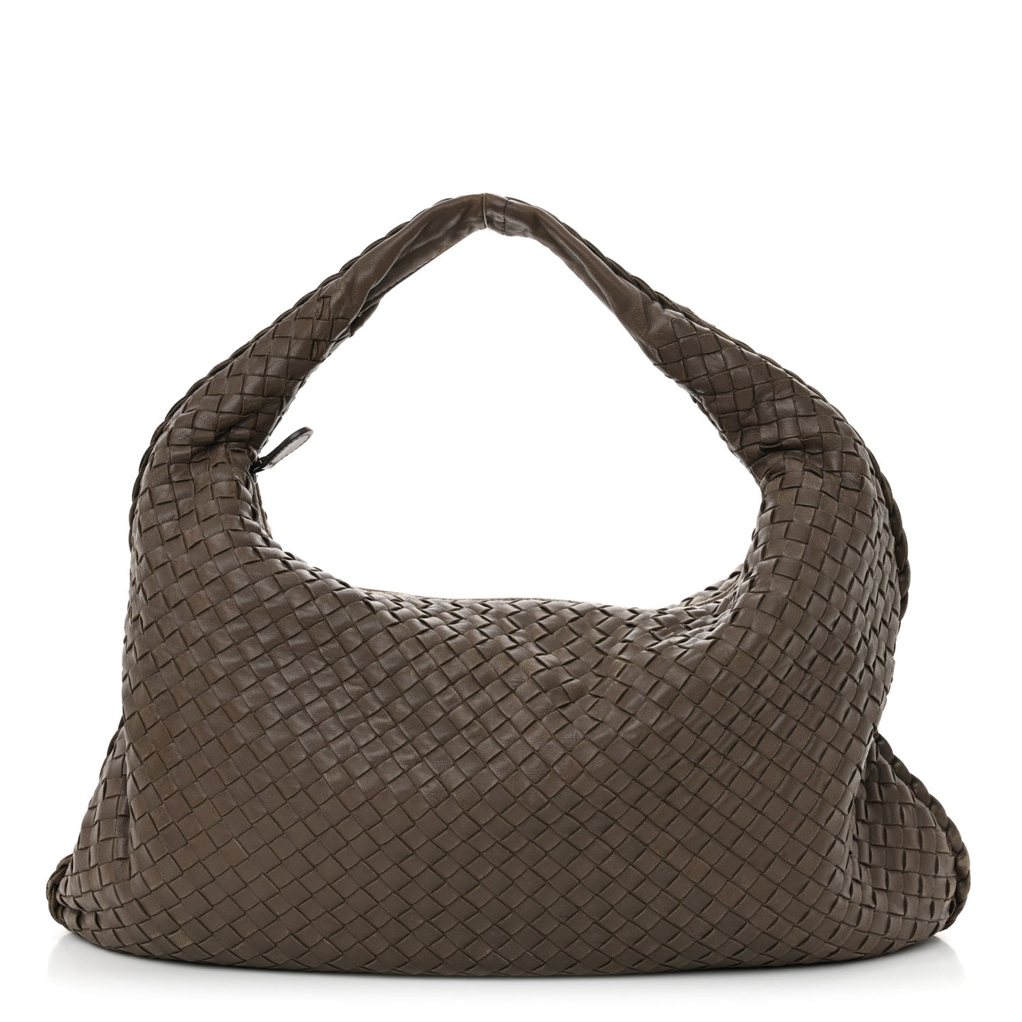 Nappa Intrecciato Large Veneta Hobo Fume
