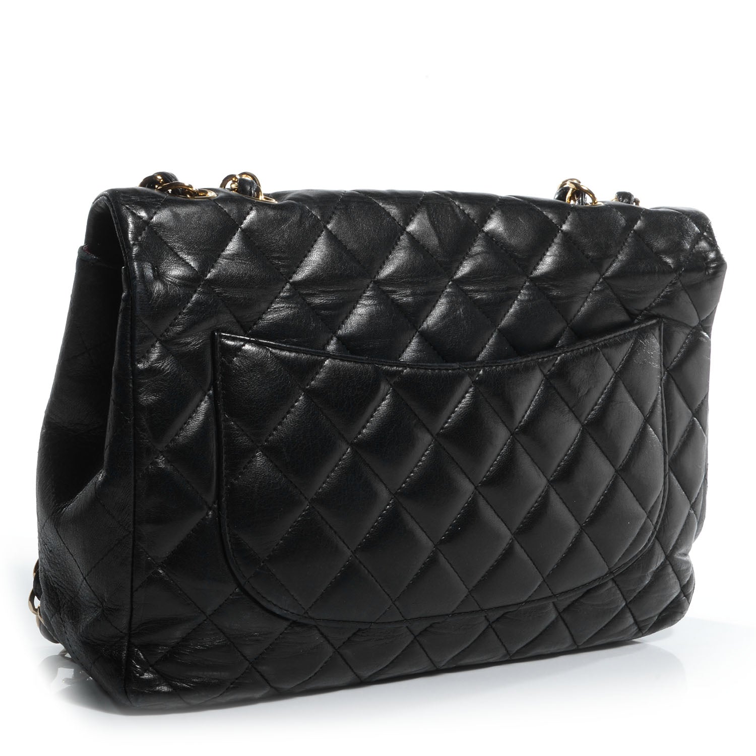 Chanel Lambskin Quilted Jumbo Single Flap Black 3 of 8