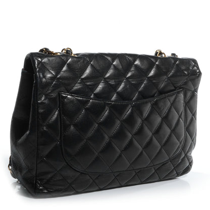 Chanel Lambskin Quilted Jumbo Single Flap Black 3 of 8